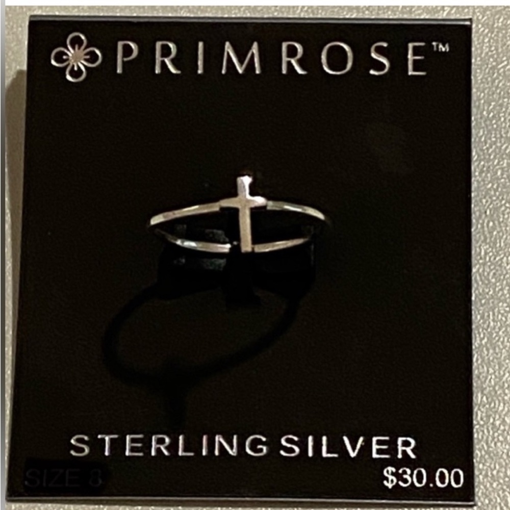 💰5/$25 COPY - Silver Cross Ring Size 7